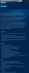 Remaster - Senior Software Engineer, Server