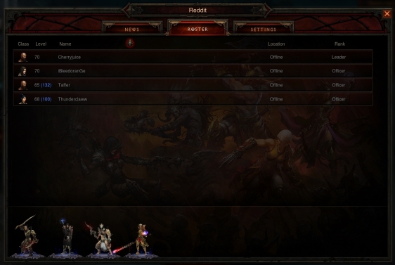 Diablo 3 - Clan Roster