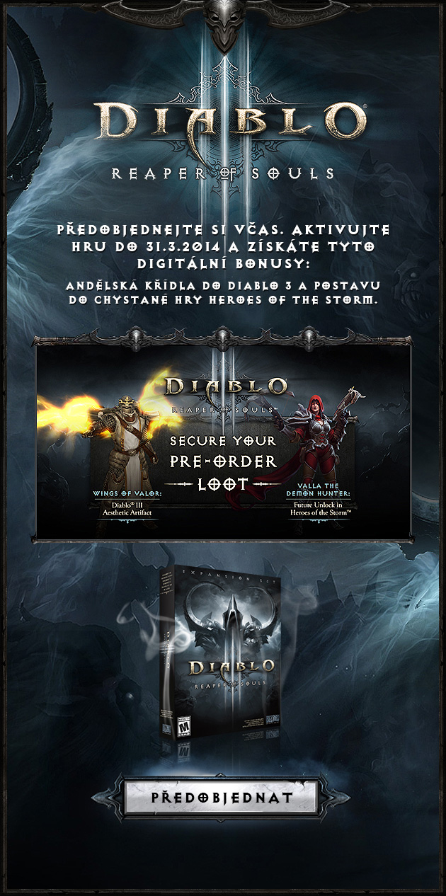 Diablo 3 Reaper of Souls - digitální bonusy