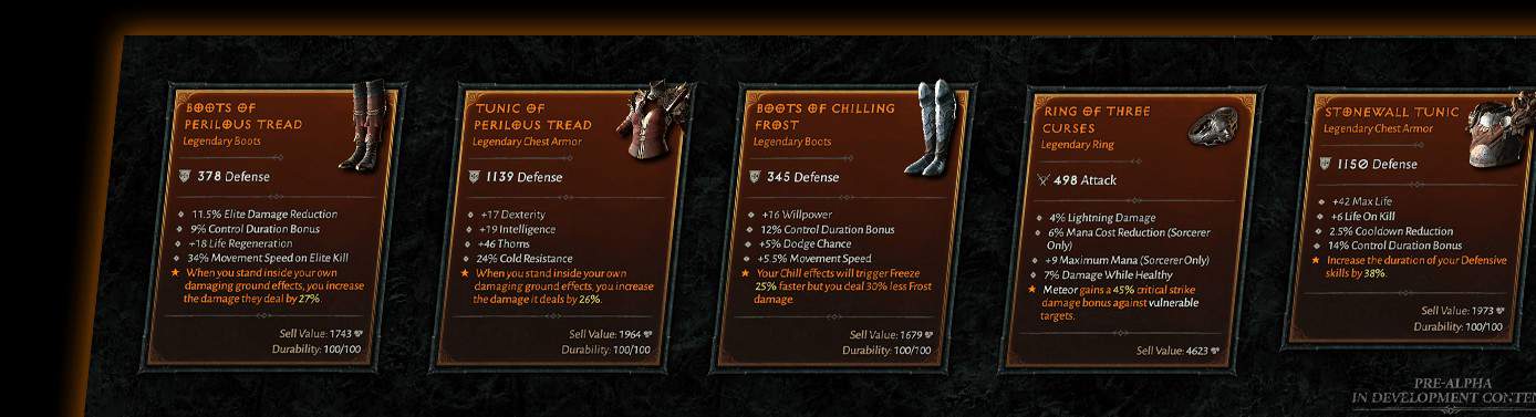 Diablo 4 - Legendární předměty